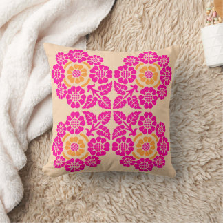 Cojín Decorativo Floral vintage con fondo de Personalizable