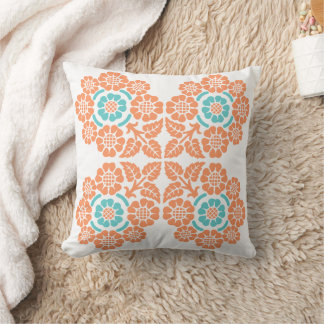 Cojín Decorativo Floral vintage con fondo de Personalizable