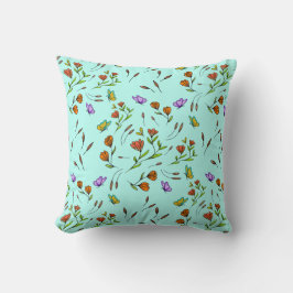 Cojín Decorativo Floral Whimsy Bloom – Botánico Dibujado a Mano