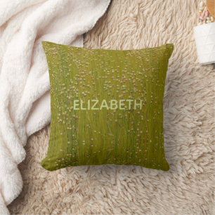 Cojín Decorativo Florales verdes multicolores personalizados