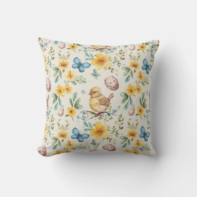 Cojín Decorativo Florecer de primavera Pascua 1 (Anverso)