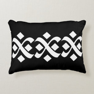 Cojín Decorativo Florecer Elegante Blanco y Negro