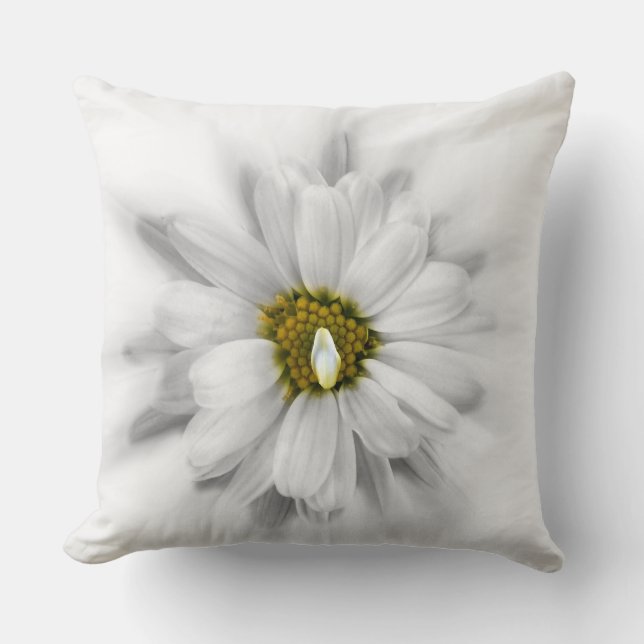Cojín Decorativo florecer en tonos blancos (Anverso)