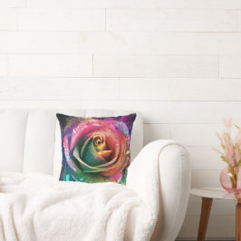 Cojín Decorativo Florecimiento celeste: Rosa extranjero