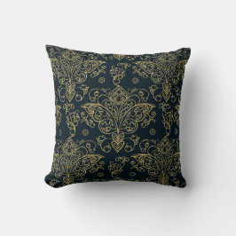 Cojín Decorativo Florecimiento de la elegante mariposa de oro barro