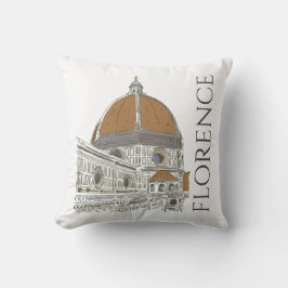 Cojín Decorativo Florence Italy Duomo Pen y Ilustracion de tinta