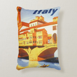 Cojín Decorativo Florencia Italia Puente Ponte Vecchio Viajes Antig