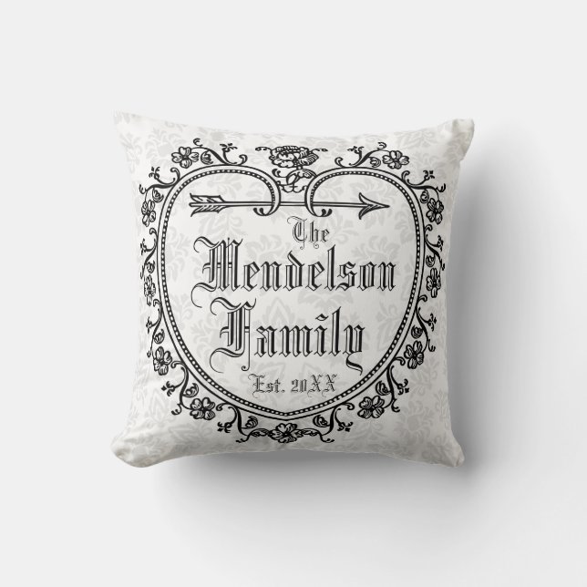 Cojín Decorativo Florencia personalizada monogramada (Anverso)