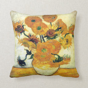 Cojín Decorativo Florero con quince girasoles de Vincent van Gogh