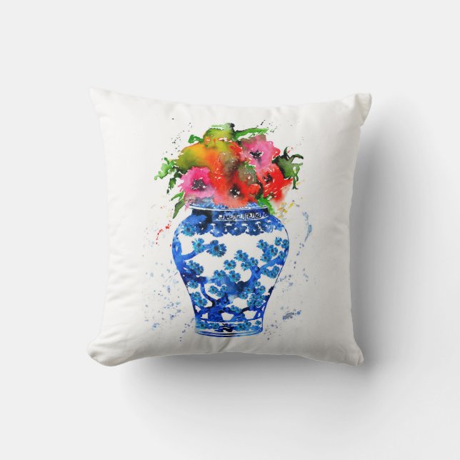 Cojín Decorativo Florero de Ming (Anverso)