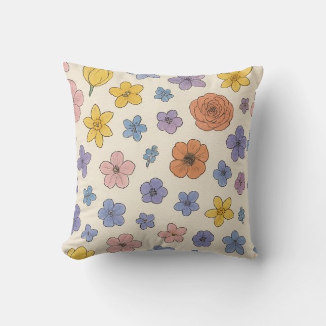Cojín Decorativo Flores (Anverso)
