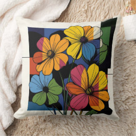 Cojín Decorativo Flores abstractas elegantes