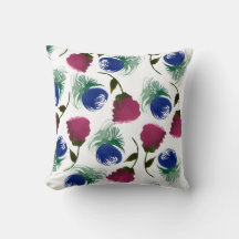 Flores Acuarela Verde Burgundy Azul Pintura