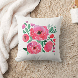 Cojín Decorativo Flores acuarelas, ramo .2
