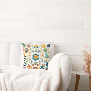 Cojín Decorativo Flores acuáticas de colores de belleza