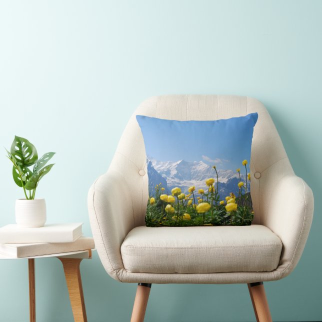 Cojín Decorativo Flores | Alpes suizos Eiger Monch (Silla)