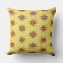 Cojín Decorativo Flores amarillas con brotes Naranjas