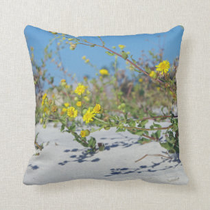 Cojín Decorativo Flores amarillas de la playa