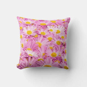 Cojín Decorativo Flores Amarillas Rosadas fondo transparente