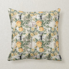 Cojín Decorativo Flores amarillas y abeja reina