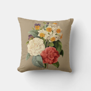 Cojín Decorativo Flores antiguas, camelias y narcisos, Redoute
