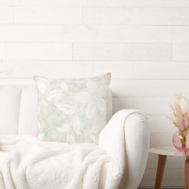 Cojín Decorativo Flores antiguas Cream White