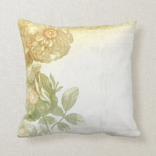 Cojín Decorativo flores antiguas elegantes