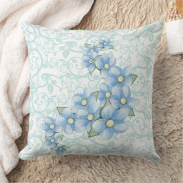 Cojín Decorativo Flores Azules