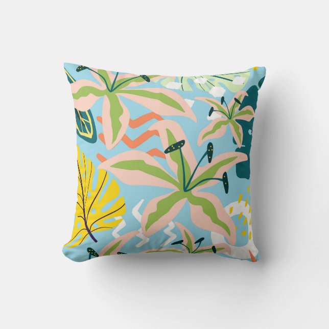 Cojín Decorativo Flores azules (Anverso)