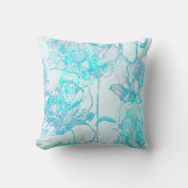 Cojín Decorativo Flores Azules