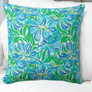 Cojín Decorativo Flores azules de adormidera