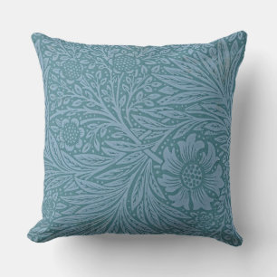 Cojín Decorativo Flores azules florales de William Morris Vintage
