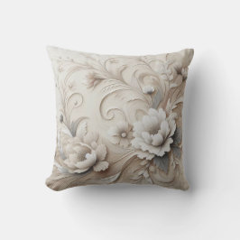 Cojín Decorativo Flores Beige Modernas 3