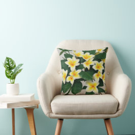 Cojín Decorativo Flores blancas de Frangipani