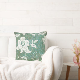 Cojín Decorativo Flores blancas florales antiguas