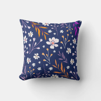 Cojín Decorativo Flores Blue Purple Creative Spring Square Pillow