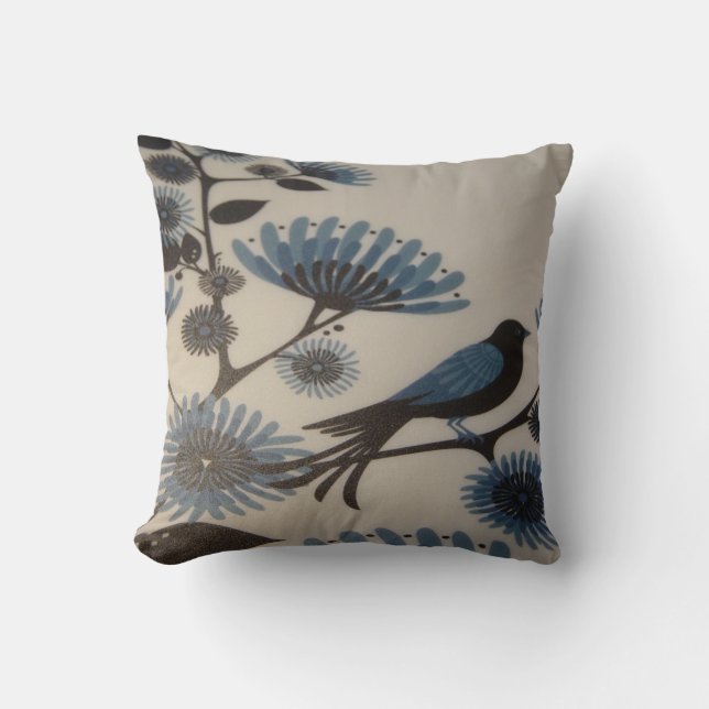 COJÍN DECORATIVO FLORES BLUEBIRD (Anverso)