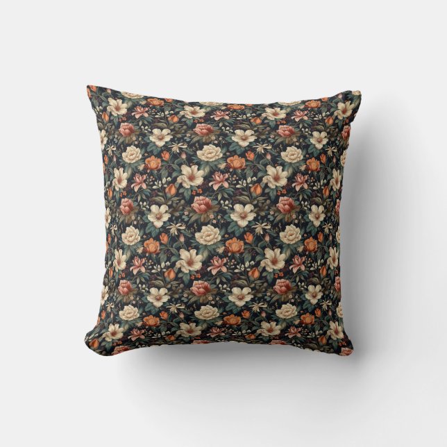 Cojín Decorativo Flores Bohemias Caza Sueños (Anverso)