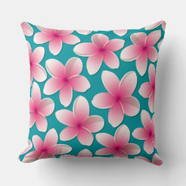 Cojín Decorativo Flores brillantes de Frangipani/ Plumeria