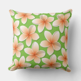 Cojín Decorativo Flores brillantes de Frangipani/ Plumeria