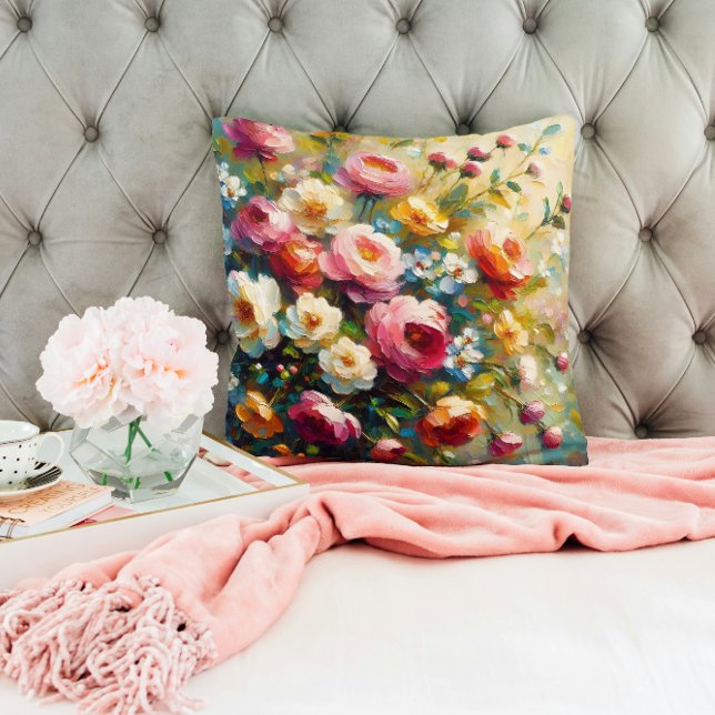 Cojín Decorativo Flores brillantes y audaces (Subido por el creador)