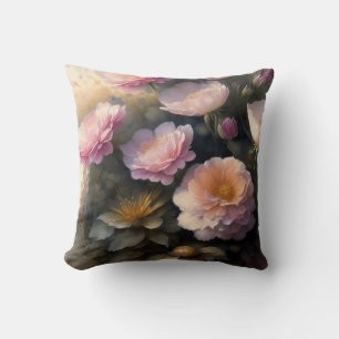 Cojín Decorativo Flores,Colores silenciados 1