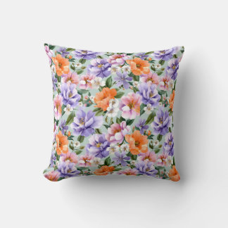Cojín Decorativo Flores coloridas silenciadas Flor boho