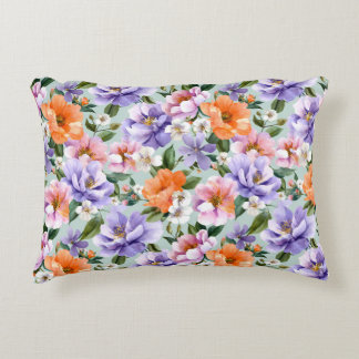 Cojín Decorativo Flores coloridas silenciadas Flor boho