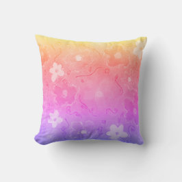 Cojín Decorativo Flores coloridas y fundidas