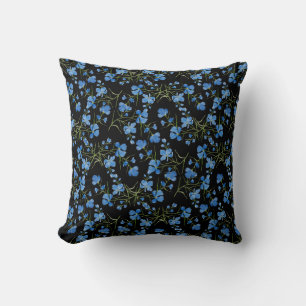 Cojín Decorativo Flores Cosmos Azules