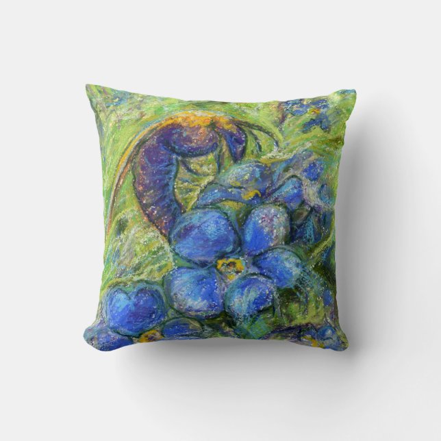 Cojín Decorativo Flores de abeja y olvidadiza (Anverso)