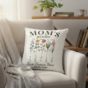 Cojín Decorativo Flores de Acuarela para Decoración del Hogar de Ma