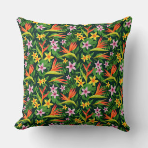Cojín Decorativo Flores De Acuarela Y Frutas Patrón Floral-23768