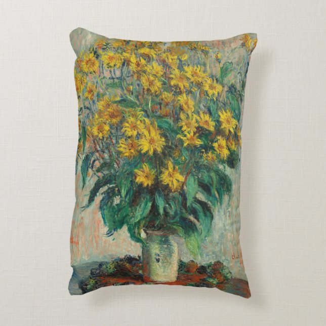 Cojín Decorativo Flores de aguaturma de Claude Monet (Atrás (Vertical))